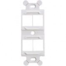 Panduit NetKey NK4106MFIW Faceplate Insert - 4 x Total Number of Socket(s) - Off White - Acrylonitrile Butadiene Styrene (ABS) - TAA Compliance NK4106MFIW