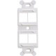 Panduit NK4106MFWH Faceplate Insert - 4 x Total Number of Socket(s) - 1-gang - White - Acrylonitrile Butadiene Styrene (ABS) - TAA Compliance NK4106MFWH
