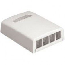 Panduit NK4BXWH-AY Mounting Box - 4 x Total Number of Socket(s) - 1-gang - White - Acrylonitrile Butadiene Styrene (ABS) - TAA Compliance NK4BXWH-AY