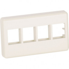 Panduit NK4MFAW Faceplate - 4 x Socket(s) - Arctic White - TAA Compliance NK4MFAW