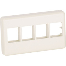 Panduit Faceplate - 4 x Socket(s) - International Gray - TAA Compliance NK4MFIG