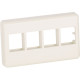 Panduit Faceplate - 4 x Socket(s) - International Gray - TAA Compliance NK4MFIG
