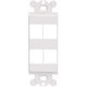 Panduit NK4RMFIG Faceplate Insert - 4 x Total Number of Socket(s) - International Gray - Acrylonitrile Butadiene Styrene (ABS) - TAA Compliance NK4RMFIG