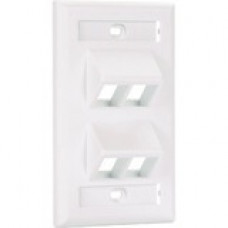 Panduit Faceplate - 1-gang - White - Acrylonitrile Butadiene Styrene (ABS) - TAA Compliance NK4VSFWH