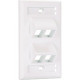 Panduit Faceplate - 1-gang - White - Acrylonitrile Butadiene Styrene (ABS) - TAA Compliance NK4VSFWH