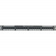 Panduit Flush Mount Category 5e Patch Panel - 24 Port(s) - 24 x RJ-45 - 1U High - Black - Flush Mount - TAA Compliance NK5EPPG24Y