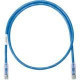 Panduit NetKey Cat.6a F/UTP Patch Network Cable - 7 ft Category 6a Network Cable for Network Device - First End: 1 x RJ-45 Male Network - Second End: 1 x RJ-45 Male Network - Patch Cable - Clear, Blue - 1 Pack - TAA Compliance NK6APC7BU