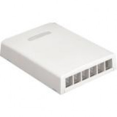 Panduit NK6BXEI-AY Mounting Box - 6 x Socket(s) - Electric Ivory - TAA Compliance NK6BXEI-AY