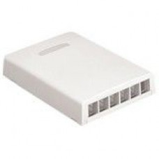 Panduit NetKey 6 Sockets Surface Mounting Box - 6 x Socket(s) - White - TAA Compliance NK6BXWH-AY