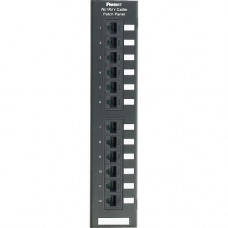 Panduit Flush Mount Category 6 Patch Panel - 12 Port(s) - 12 x RJ-45 - Black - Flush Mount - TAA Compliance NK6PPG12WY