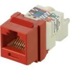 Panduit Cat.6 Network Connector - 1 Pack - RJ-45 - Red - TAA Compliance NK6TMRD