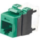 Panduit Cat.6a Network Connector - 1 Pack - RJ-45 - Green - TAA Compliance NK6X88MGR