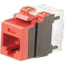 Panduit Cat.6a Network Connector - 1 Pack - RJ-45 - Red - TAA Compliance NK6X88MRD