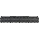 Panduit NetKey Network Patch Panel - 48 Port(s) - 48 x RJ-45 - 2U High - Black - 19" Wide - Rack-mountable - TAA Compliance NK6XPP48P