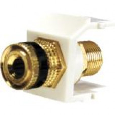 Panduit Binding Post Audio Connector - 1 Pack - Binding Post - Electric Ivory, Black - TAA Compliance NKBPBEIY