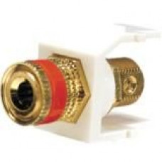 Panduit Binding Post Audio Connector - 1 Pack - Binding Post - Off White, Red - TAA Compliance NKBPRIWY