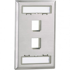 Panduit NKF2S Faceplate - 2 x Socket(s) - 1-gang - Stainless Steel NKF2S