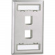 Panduit NKF2S Faceplate - 2 x Socket(s) - 1-gang - Stainless Steel NKF2S