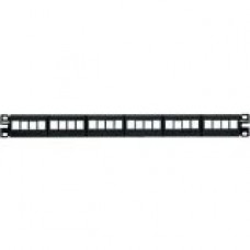 Panduit NetKey NKFP24Y Modular Patch Panel - 24 - 24 Port(s) - 24 x RJ-45 - 1U High - 19" Wide - Rack-mountable - TAA Compliance NKFP24Y