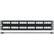 Panduit NetKey Modular Patch Panel - 48 Port(s) - 2U High - Black - 19" Wide - Rack-mountable - TAA Compliance NKFP48KSRBSY