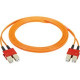 Panduit Netkey Fiber Optic Duplex Patch Network Cable - 3 ft Fiber Optic Network Cable for Network Device - First End: 2 x SC Male Network - Second End: 2 x SC Male Network - Patch Cable - Orange - 1 Pack NKFP623RSSSM001