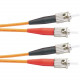 Panduit NetKey Fiber Optic Patch Network Cable - Fiber Optic for Network Device - Patch Cable - 16.40 ft - 1 Pack - ST Male Network - ST Male Network - Aqua NKFPX23R22SM005