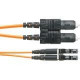 Panduit NetKey Fiber Optic Patch Network Cable - 32.81 ft Fiber Optic Network Cable for Network Device - LC Male Network - SC Male Network - Patch Cable - Orange - 1 Pack NKFP52ELLSSM010