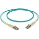 Panduit NetKey Fiber Optic Duplex Network Cable - 49.21 ft Fiber Optic Network Cable for Network Device - First End: 2 x LC Male Network - Second End: 2 x LC Male Network - Patch Cable - 50/125 &micro;m - Aqua - 1 Pack NKFPZ22LLLSM015