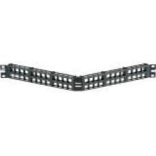 Panduit NetKey Blank Patch Panel - 48 Port(s) - 1U High - Black - 19" Wide - Flush Mount - TAA Compliance NKPPA48HDY