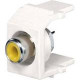 Panduit Keystone Video Connector - 1 Pack - 1 x RCA Female - White - TAA Compliance NKRSMYWHY