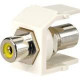Panduit RCA Video Connector - 1 Pack - 1 x RCA Female - Off White, Yellow - TAA Compliance NKRTMYIW