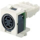 Panduit NetKey Video Connector - 1 Pack - 1 x Mini-DIN Female - Black - TAA Compliance NKSPMBL