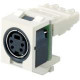 Panduit NetKey Video Connector - 1 Pack - 1 x Mini-DIN Female - Electric Ivory - TAA Compliance NKSPMEI
