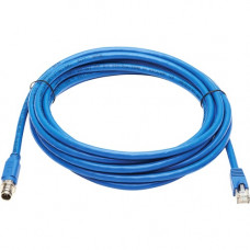 Tripp Lite NM12-6A2-10M-BL Cat.6a Network Cable - 32.81 ft Category 6a Network Cable for Network Device, Controller, Switch, Security Device, Surveillance Camera, VoIP Device, Access Control Device - First End: 1 x M12-X Male Network - Second End: 1 x RJ-