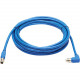 Tripp Lite NM12-6A3-03M-BL M12 X-Code Cat6a 10G Ethernet Cable, M/M, Blue, 3 m (9.8 ft.) - 9.84 ft Category 6a Network Cable for Network Device, Controller, Switch, Security Device, Surveillance Camera, VoIP Device, Access Control Device - First End: 1 x 