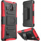 I-Blason Prime Carrying Case (Holster) Smartphone - Red - Impact Resistant - Polycarbonate, Silicone - Holster, Belt Clip NOTE5-PRIME-RD