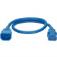 Panduit Standard Power Cord - For PDU, Rack Cabinet, Network Device - 250 V AC / 10 A - Blue - 6 ft Cord Length - 10 NPCA09X