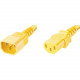 Panduit Standard Power Cord - For PDU, Rack Cabinet, Network Device - 250 V AC / 10 A - Yellow - 10 ft Cord Length - 10 NPCA20X