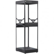 Chief Manufacturing Raxxess S1 Rack, 12U, 28" Deep, Includes Floor Levelers - 12U Wide x 27.60" Deep - Black Powder Coat - Steel - 500 lb x Maximum Weight Capacity - TAA Compliant NS1F1228