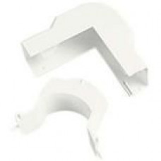 Panduit Cable Raceway Corner - White - 10 Pack - ABS Plastic - TAA Compliance OCFX5WH-X