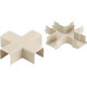 Panduit Cable Raceway Split Cross Fitting - Office Beige - 1 Pack - Polyvinyl Chloride (PVC) - TAA Compliance OFR20CROB