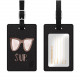 CENTON OTM Prints Series Luggage Tags - Leather, Faux Leather - Black OP-II-A-15
