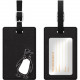 CENTON OTM Prints Series Luggage Tags - Leather, Faux Leather - Black OP-II-CRIT-02