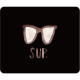 CENTON OTM Artist Prints Black Mouse Pad, Sup Dude - Sup Dude - Black - Rubber Base - Slip Resistant OP-MPV1BM-ART-15