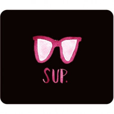 CENTON OTM Artist Prints Black Mouse Pad, Sup Hottie - Sup Dude - Black - Rubber Base - Slip Resistant OP-MPV1BM-ART-16