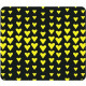 CENTON OTM Classic Prints Black Mouse Pad, Falling Yellow Hearts - Falling Yellow Hearts - Black - Rubber Base - Slip Resistant OP-MPV1BM-CLS-06
