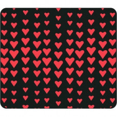 CENTON OTM Classic Prints Black Mouse Pad, Falling Red Hearts - Falling Red Hearts - Black - Rubber Base - Slip Resistant OP-MPV1BM-CLS-07