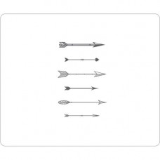 CENTON OTM Hipster Prints White Mouse Pad, Shooting Grey Arrows - Shooting Grey Arrows - White - Rubber Base - Slip Resistant OP-MPV1WM-HIP-19