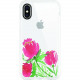 CENTON OTM Phone Case, Tough Edge, Pretty Flowers - For Apple iPhone X Smartphone - Pretty Flowers - Clear OP-SP-A-44