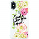 CENTON OTM Phone Case, Tough Edge, Smile Laugh Repeat - For Apple iPhone X Smartphone - Smile Laugh Repeat - Clear OP-SP-Z044C